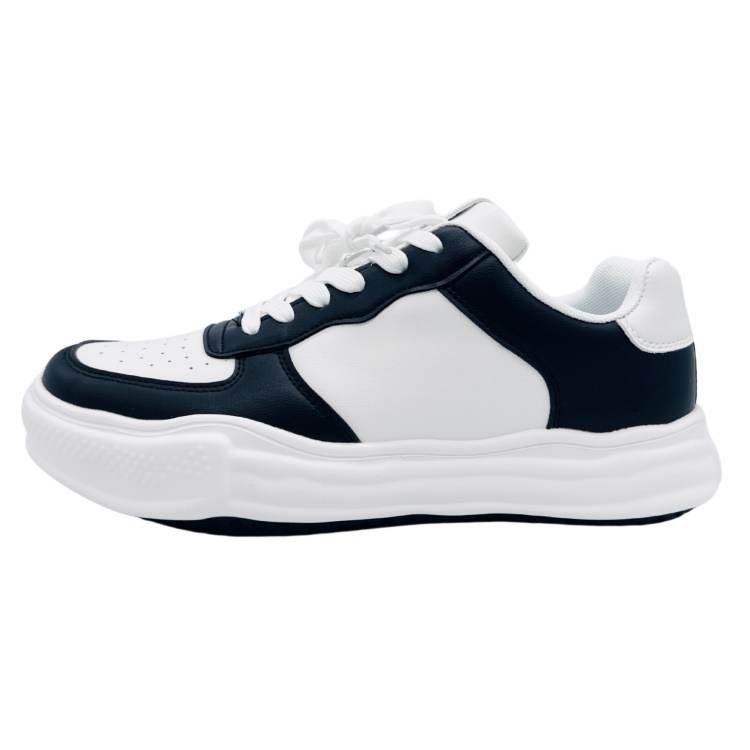 QIANJIN Synthetic Leather Low top Casual Shoes Men's Black