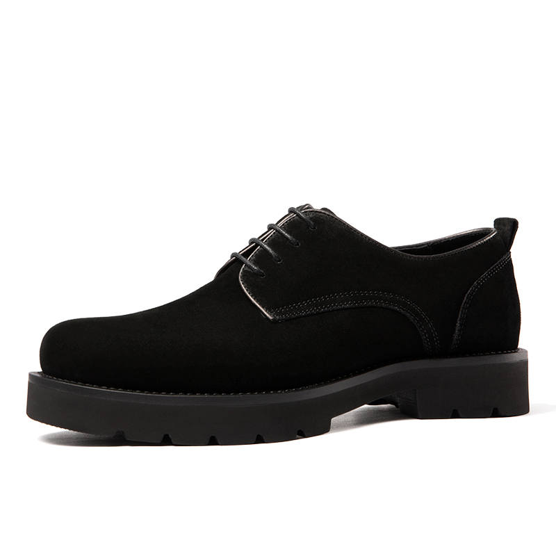 Devanro Devanro Top Grain Cow Leather Casual Shoes Men's Black