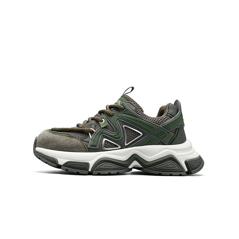 FAIRWHALE Synthetic Leather Low top Chunky Sneakers Men's