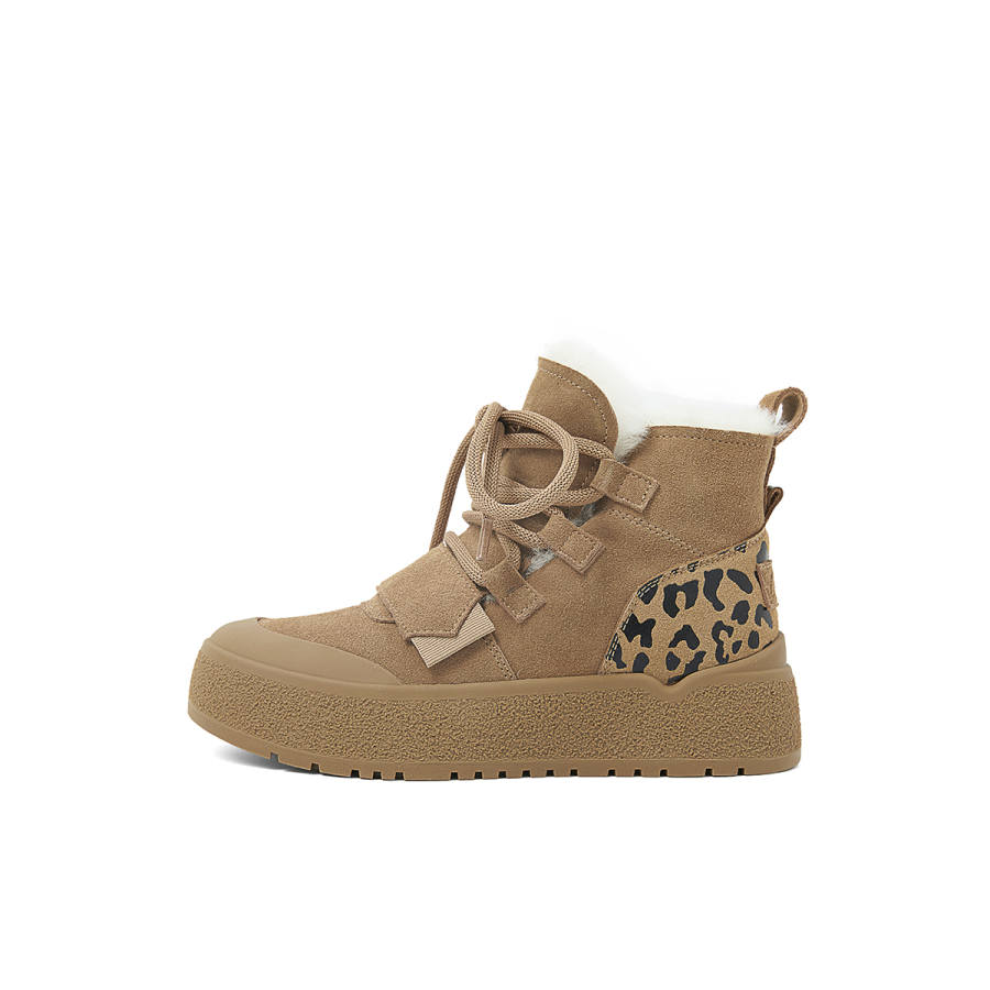 COMELY Cow Suede Comfortable Thickened And Fleece Lined Snow Boots Women's
