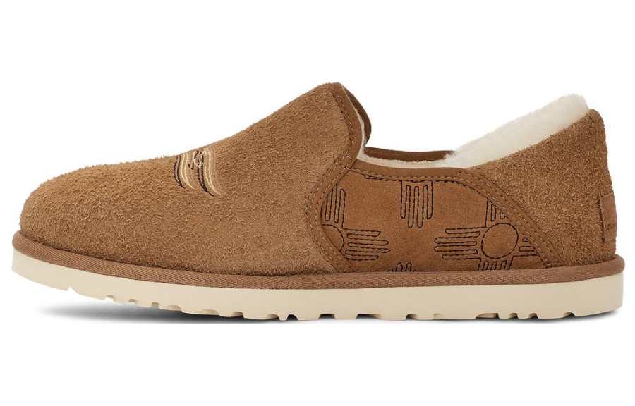 UGG UGG Cow Split Leather Low top Casual Shoes Men's Chestnut