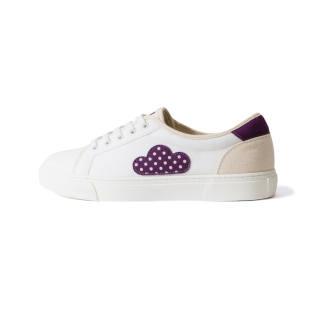 UNIITY Microfiber Leather Low top Skateboard Shoes Women's White Purple