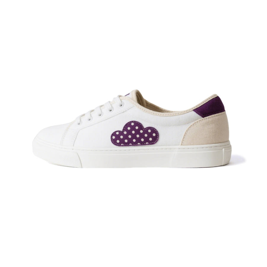 UNIITY Microfiber Leather Low top Skateboard Shoes Women's White Purple
