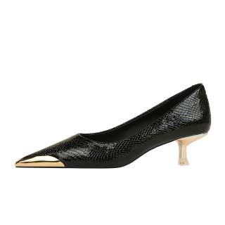 QITUMAUL Pu Slim Heel High Heels 4.5cm Women's