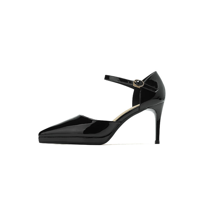 Zubumei Slim Heel High Heels 8cm Women's Black