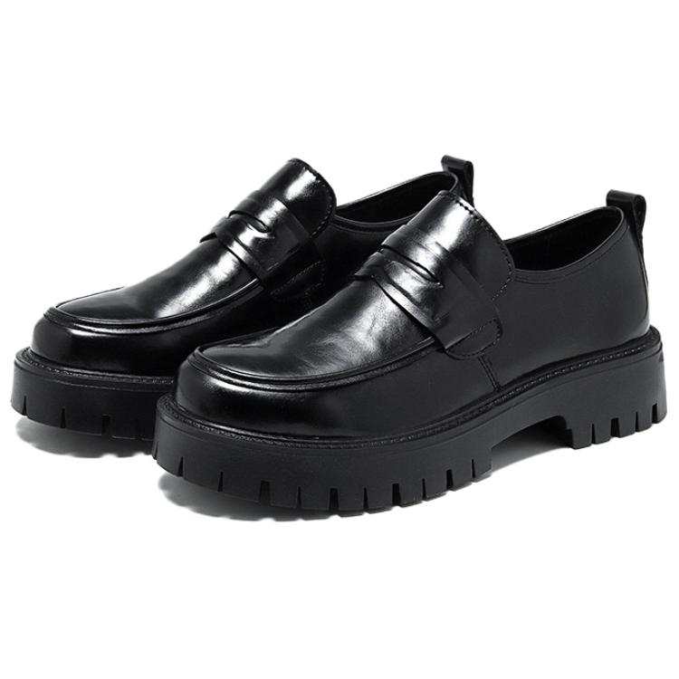 WEISHIBANGWEI WEISHIBANGWEI Microfiber Leather Loafers Men's Black