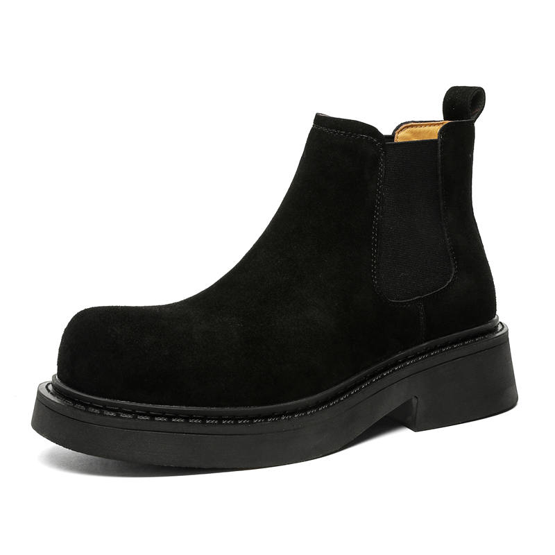 V ZERO FIVE V ZERO FIVE Microfiber Leather Short Chelsea Boots Men's