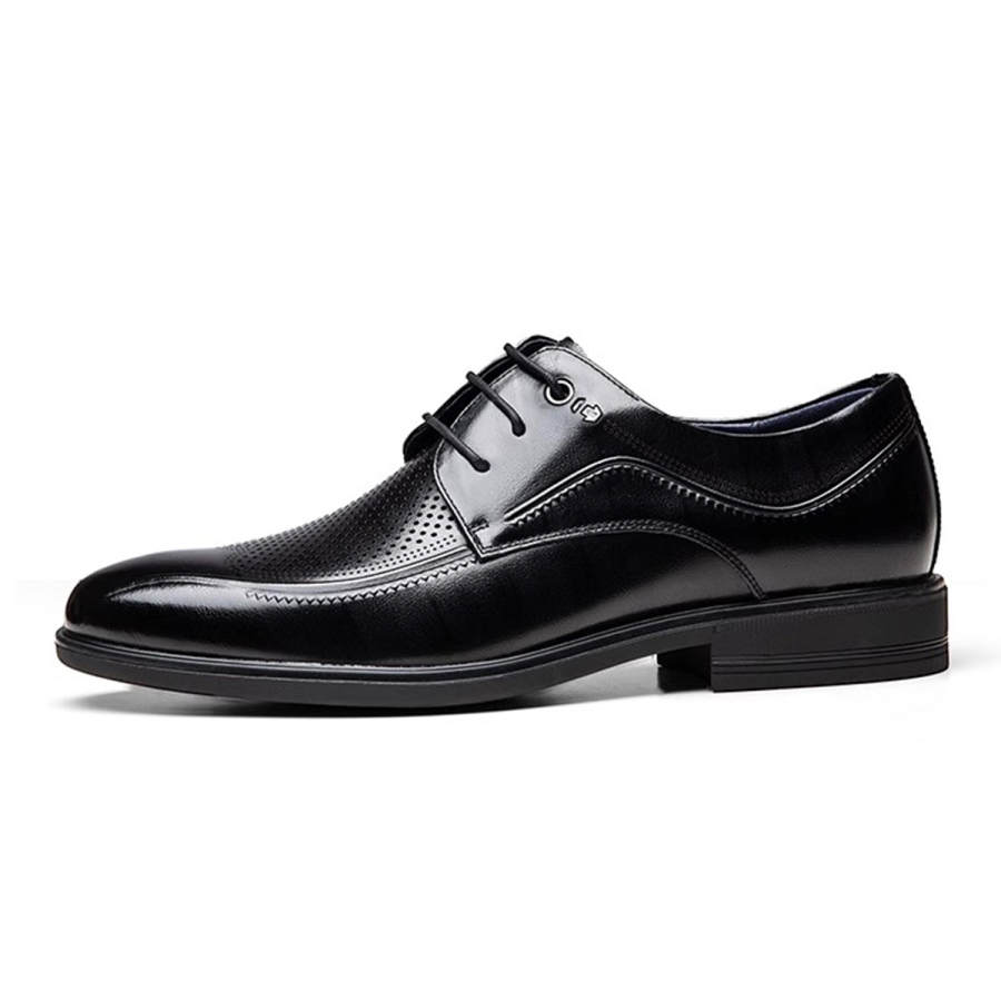 Spider King Cow Leather Dress Shoes Men's Black