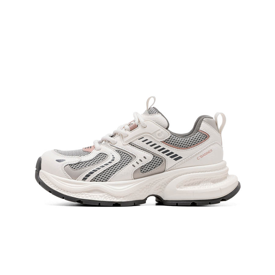 C°BANNER Abrasion Resistant Support Low top Chunky Sneakers Women's White Gray