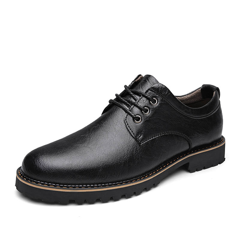 DILIKAN Men's Casual Shoes Men's Low Top Black/Brown