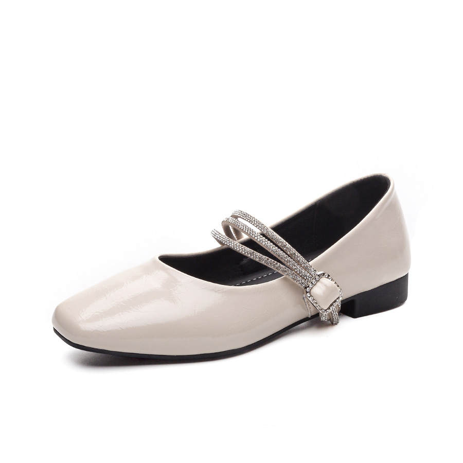 NORTHMORE Shinny Leather Flat Mary Jane Shoes Women's