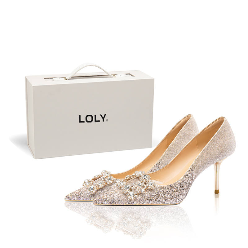 LOLY Slim Heel High Heels Women's Romantic Starry Sky