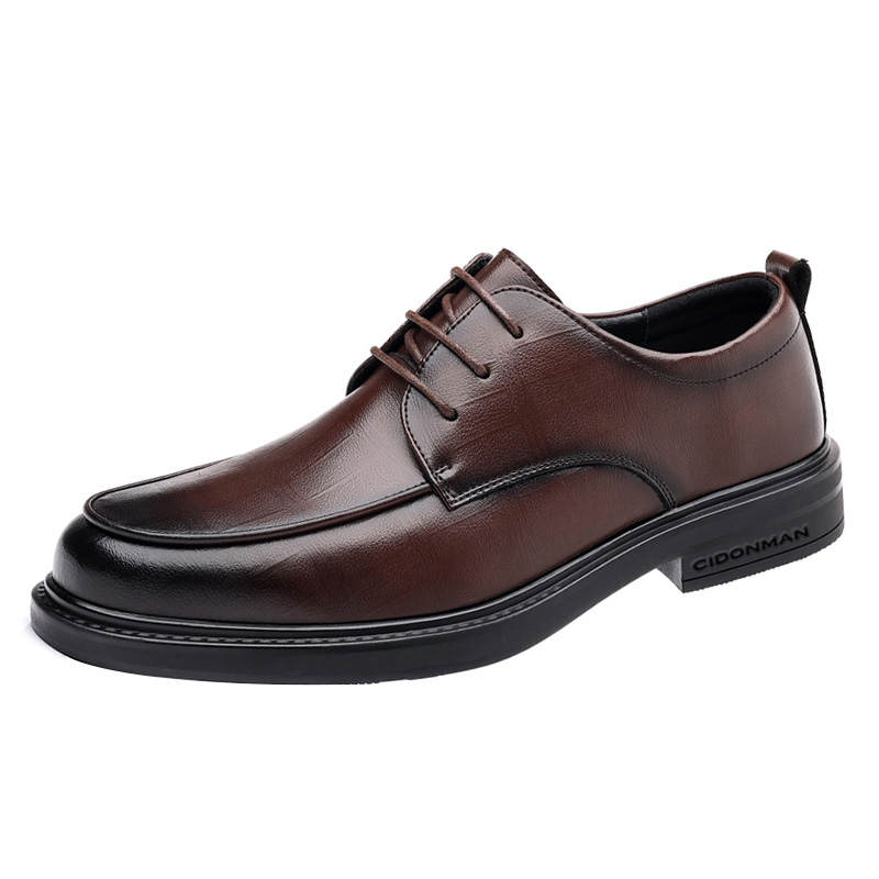 CITONGXIANSHENG Cow Split Leather Casual Shoes Men's Brown