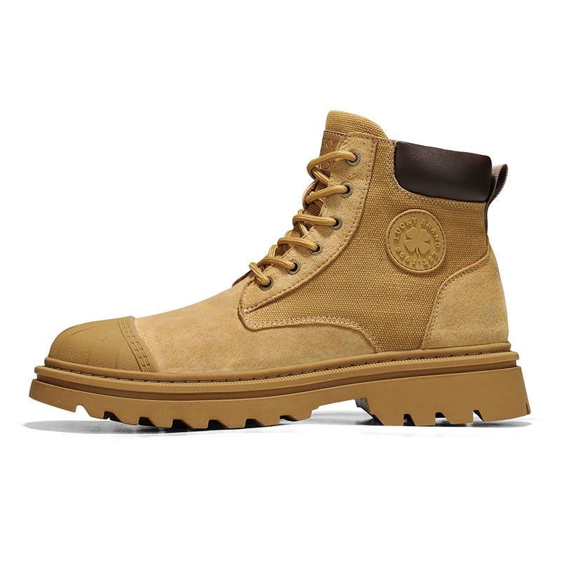 LUCKY BRAND Leather Short Combat Boots Men's