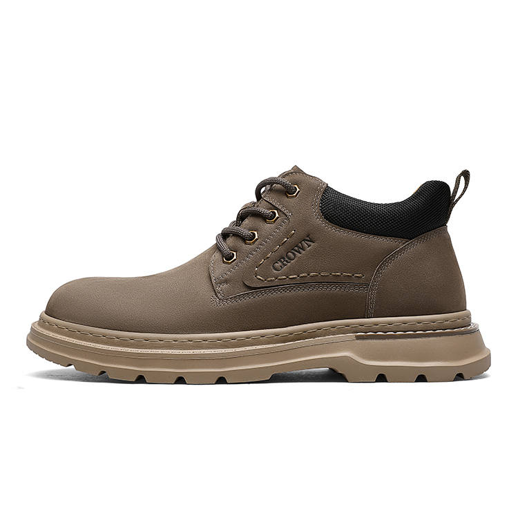 CROWN CROWN Top Grain Cow Leather Work Boots Men's