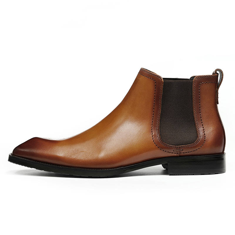 ASTON M.JAZZ Cow Leather Chelsea Boots Unisex