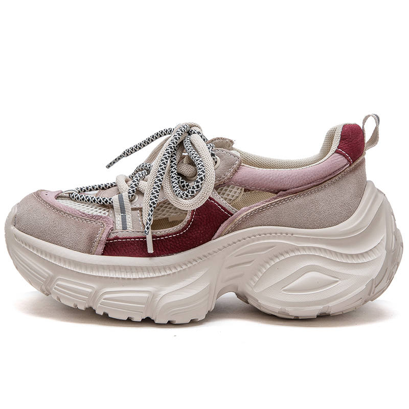 JIEZHOU Top Grain Cow Leather Low top Casual Shoes Women's