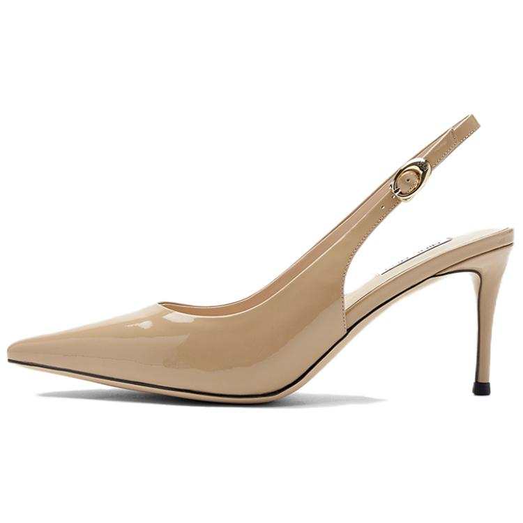NINE WEST Sheepskin Slim Heel High Heels 7.5cm Women's
