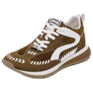 SUGARSU 'Lanyu Pasture' Sugar Series Cow Leather Abrasion Resistant Height Increasing Low top Casual Shoes Women's