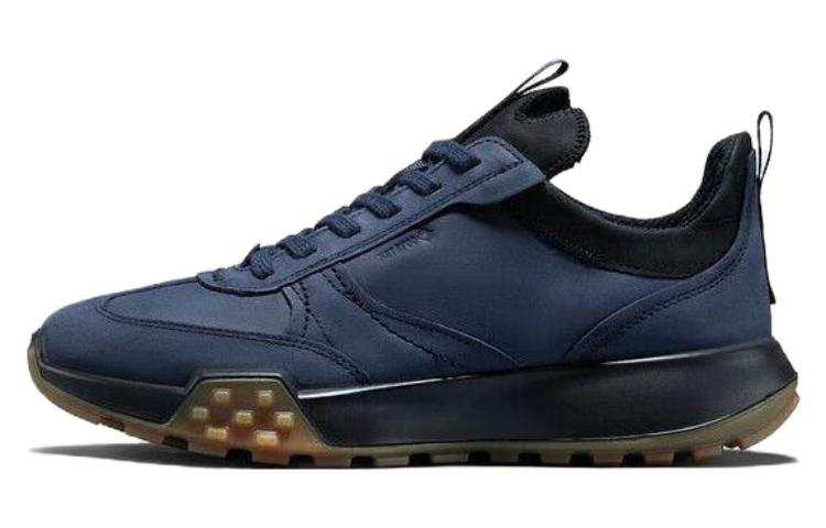Ecco Cow Leather Waterproof Height Increasing Waterproof Height Increasing Low top Running Shoes Men's Blue