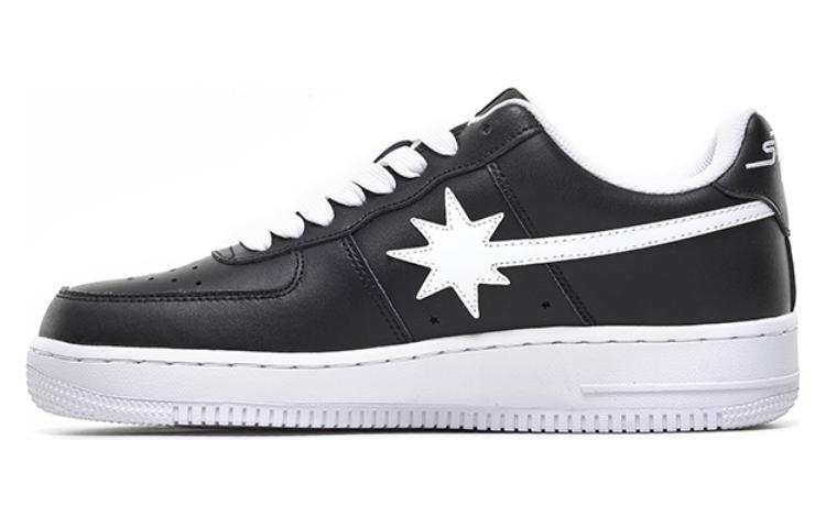 Starwalk Soldier Abrasion Resistant Low top Skateboard Shoes Unisex Black White