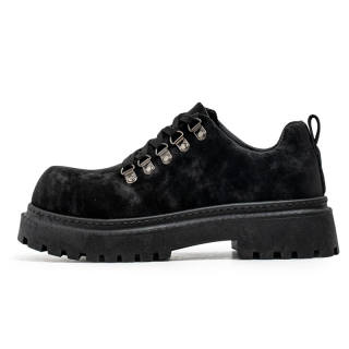 Medd Casual Leather Shoes Men's Low Top Black/White