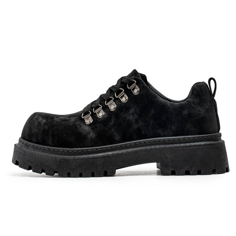Medd Medd Casual Leather Shoes Men's Low Top Black/White
