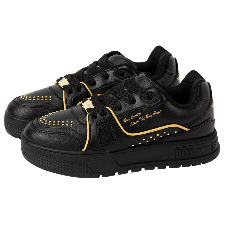 Boy London Pu Breathable Low top Casual Shoes Unisex Gold