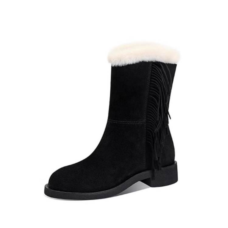 JESSICA SOPHIA Cow Suede Thermal Height Increasing Thermal Height Increasing Crew Snow Boots Women's