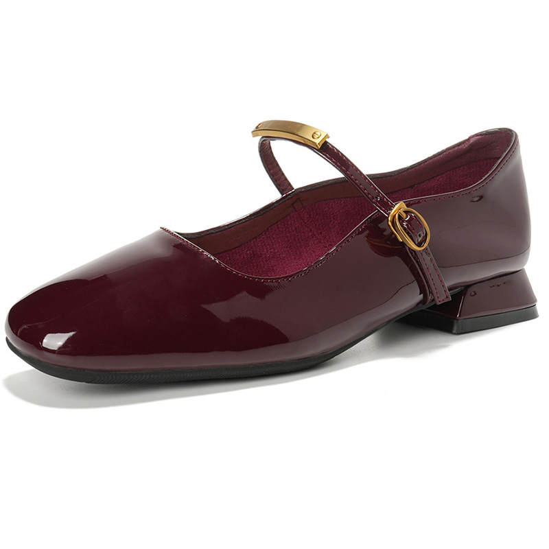 LANMOU Microfiber Leather Mary Jane Shoes Women's