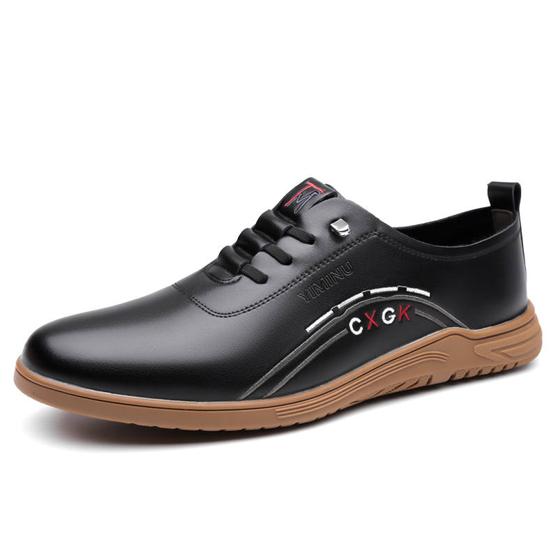 YIMINU Men's Casual Shoes Men's Low Top Black