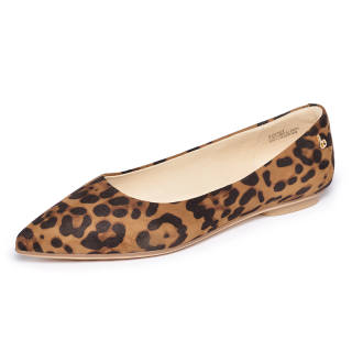 Reemoor Fabric Casual Shoes Flat Women's Leopard Print