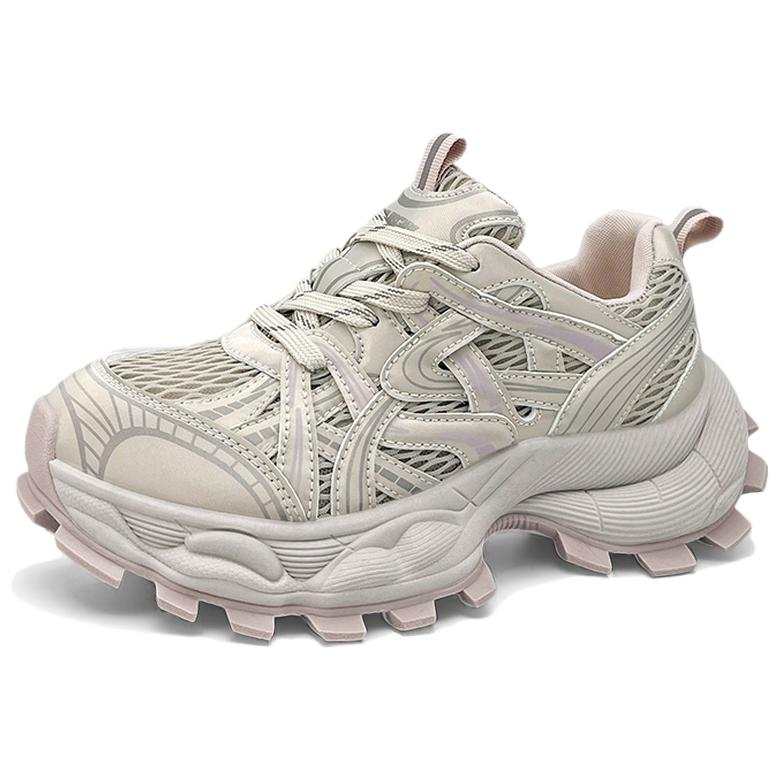 JIANGBANG Cushioning Breathable Height Increasing Low top Chunky Sneakers Women's