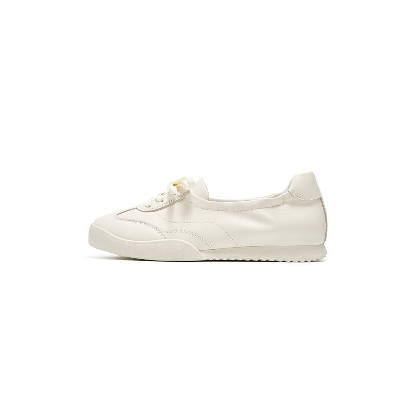 Millies MILLIE'S Cow Split Leather Casual Shoes Women's Ecru