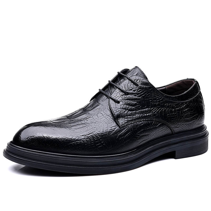 EGCHI Dress Shoes Men's Mid Top Black
