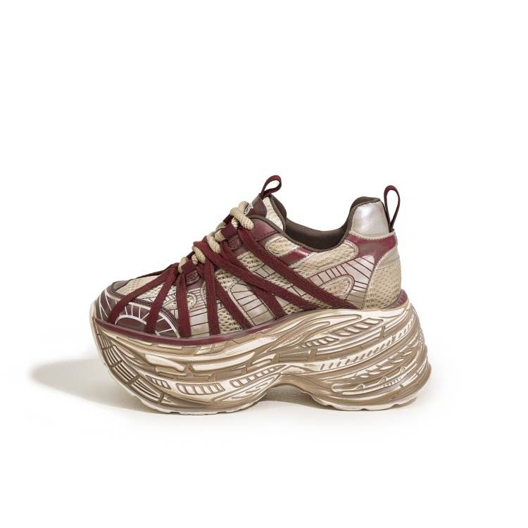 MILANLIANGE Slip Resistant, Abrasion Resistant, Breathable Low top Chunky Sneakers Women's