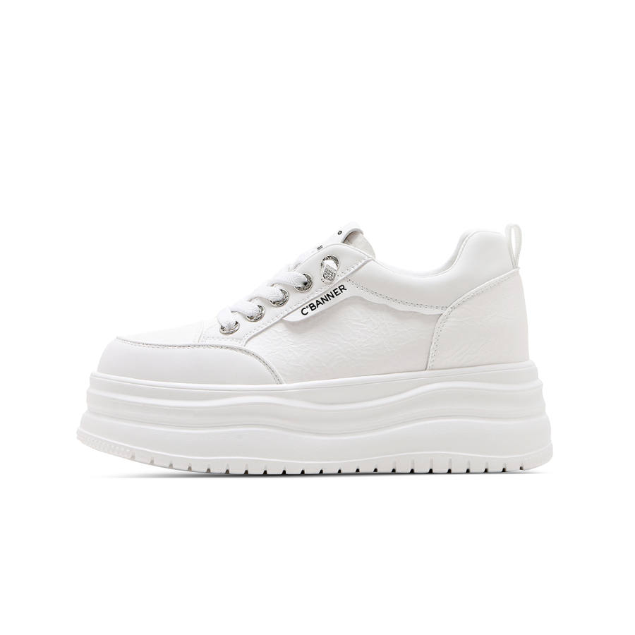 C°BANNER Abrasion Resistant Low top Skateboard Shoes Women's White