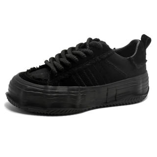 GIHO Microfiber Leather Low top Casual Shoes Men's Black