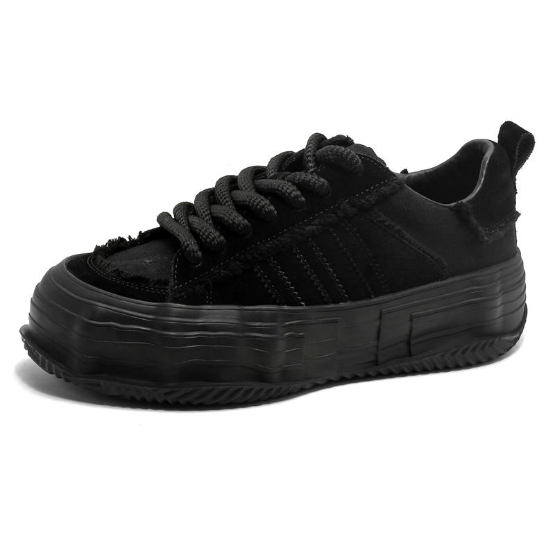 GIHO Microfiber Leather Low top Casual Shoes Men's Black