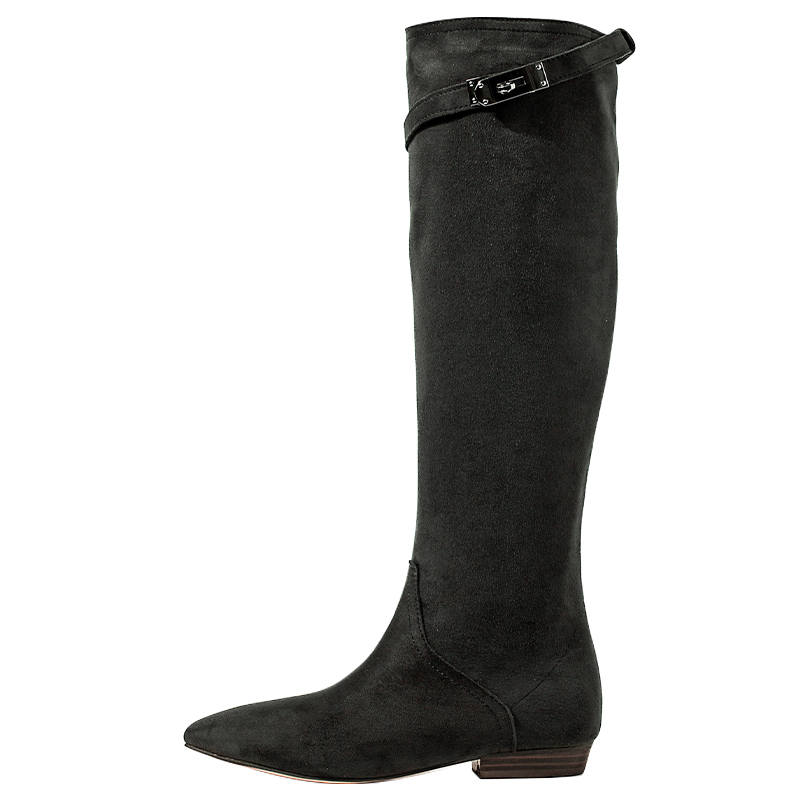 MIAOLV Suede Knee high Boots 2.0cm Women's