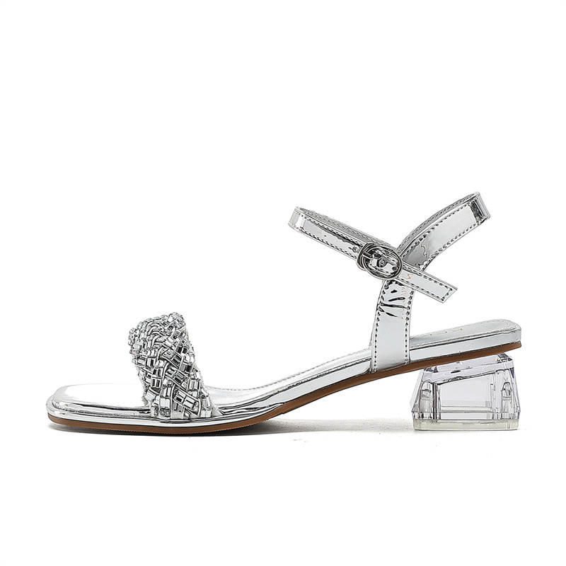 KEKAFU Textile, Synthetic Leather One Strap Sandals Women's