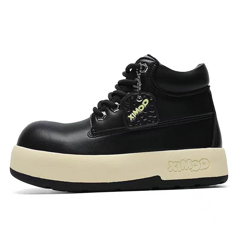 WEISHIBANGWEI WEISHIBANGWEI Microfiber Leather Short Combat Boots Unisex