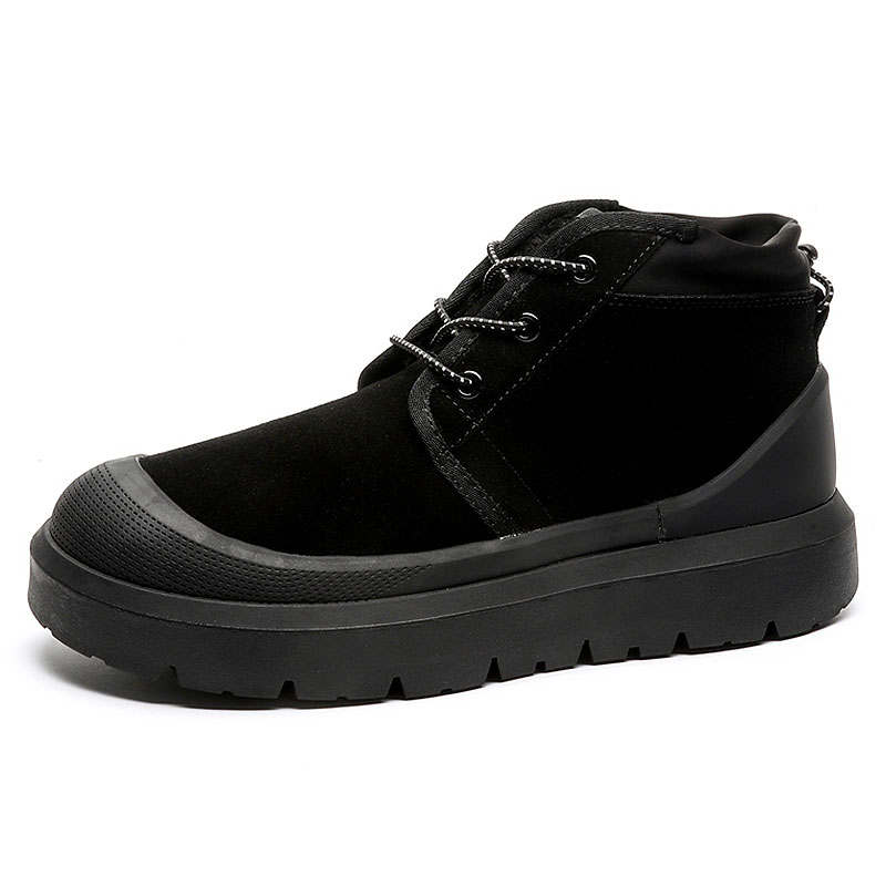 KAQIAODI Cow Suede Thickened And Fleece Lined Fashion Comfortable Snow Boots Unisex