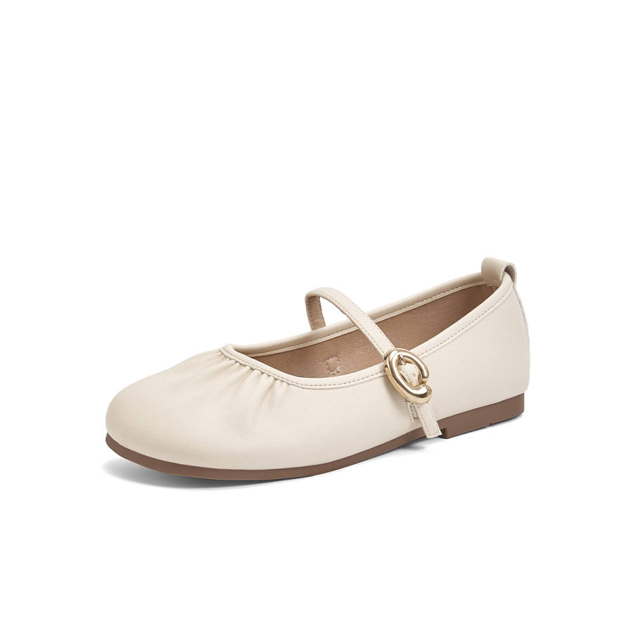 Hotwind Synthetic Leather Flat Mary Jane Shoes Women's