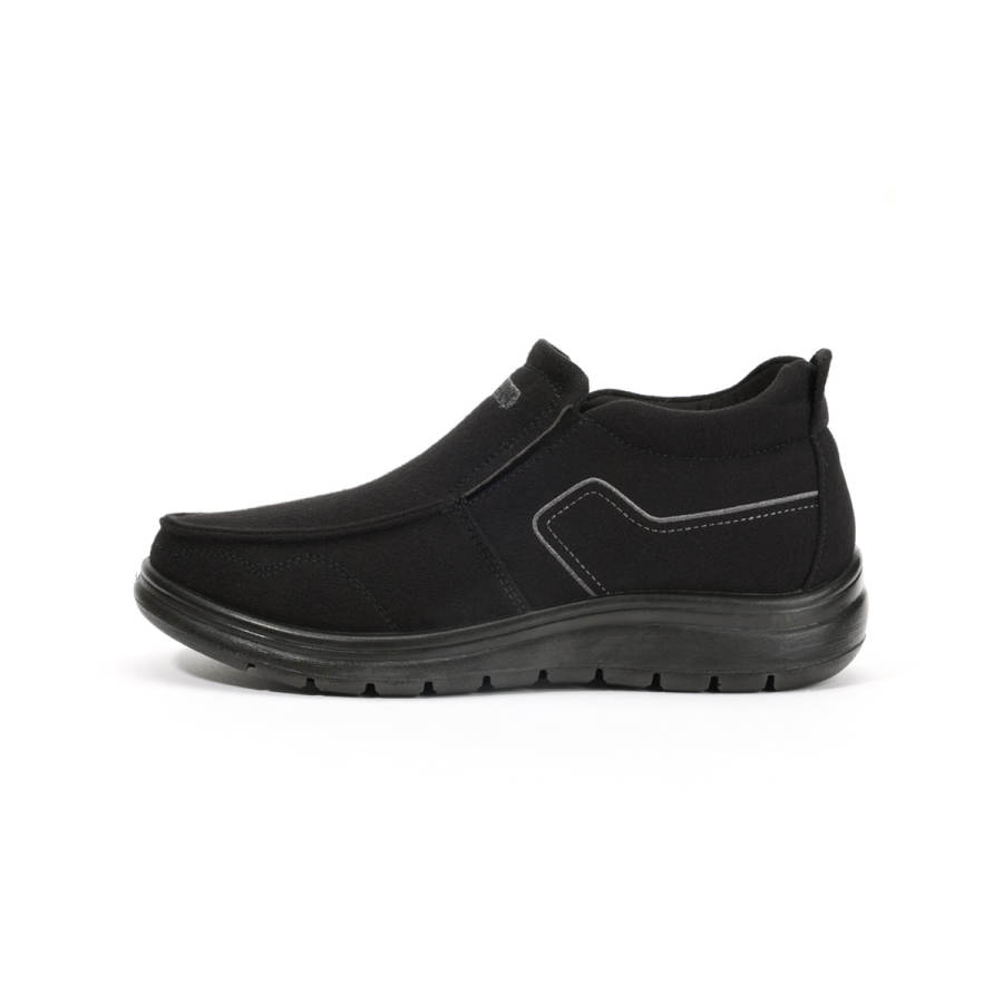 LAOMEIHUA Fleece Lined Thermal Slip Resistant Casual Shoes Men's Black