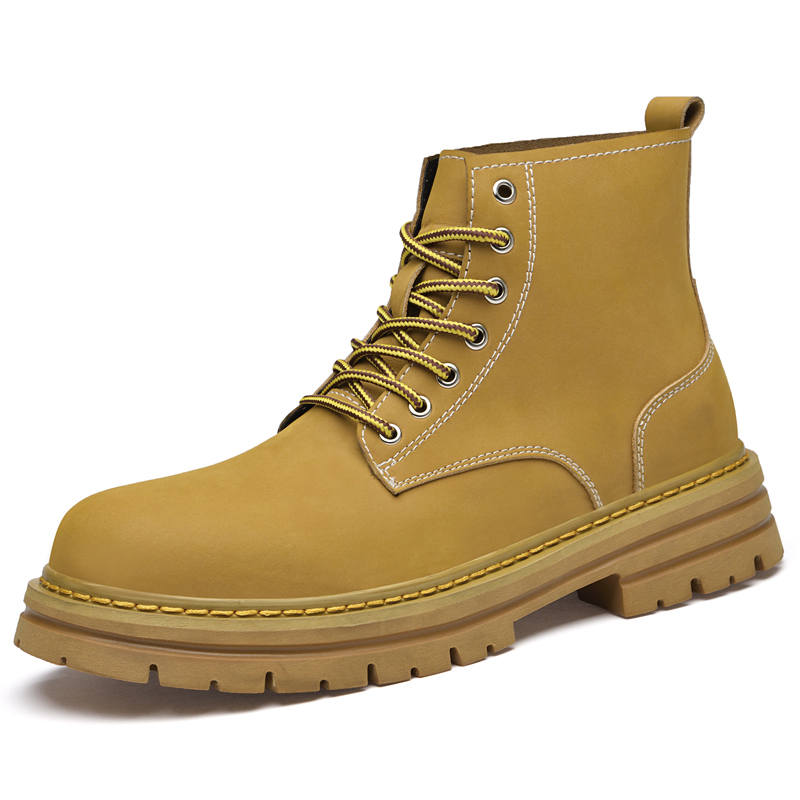 GONGNIULEITING GONGNIULEITING Short Combat Boots Unisex Yellow