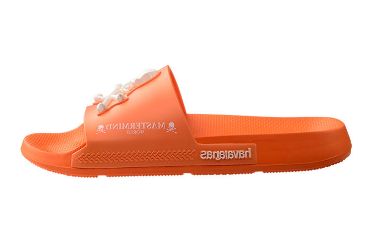 Havaianas x MASTERMIND WORLD Rubber Totem Slip Resistant Slide Slippers Unisex Orange