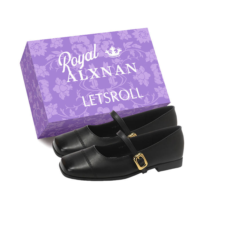 Alxnan Pu Block Heel Mary Jane Shoes Women's