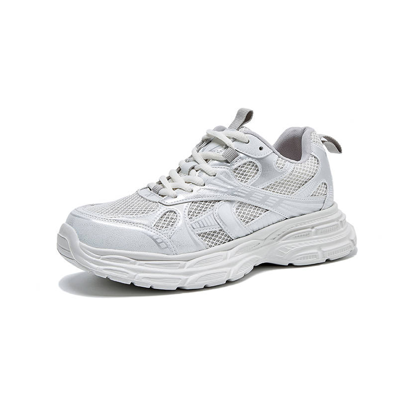 POOQ Cow Leather Lightweight Height Increasing Lightweight Height Increasing Low top Chunky Sneakers Women's
