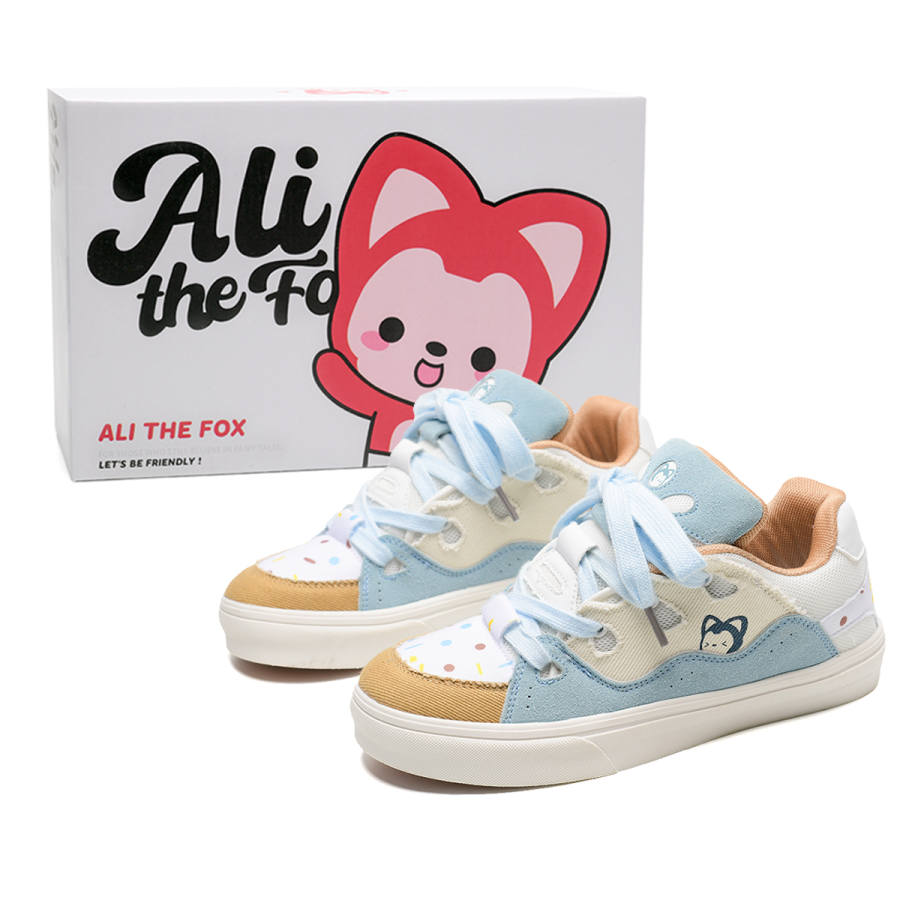 ALI THE FOX Fabric Slip Resistant, Abrasion Resistant, Lightweight, Breathable Low top Skateboard Shoes Women's